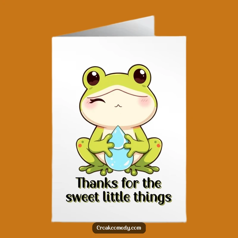 Free Printable Thank You Card: Winking Frog for Your Wonderful Gesture