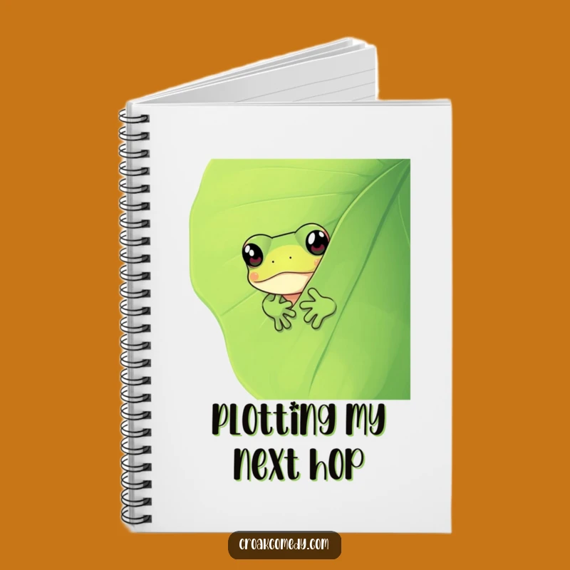 Funny Frog Notebook: Curious Leaf Peek Journal, A Hilarious Funny Gift for Writers
