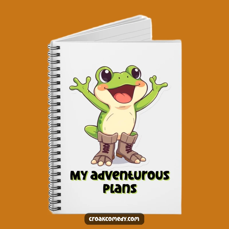 Funny Frog Notebook - Excited Boots Journal, Perfect Humorous Adventure Gift