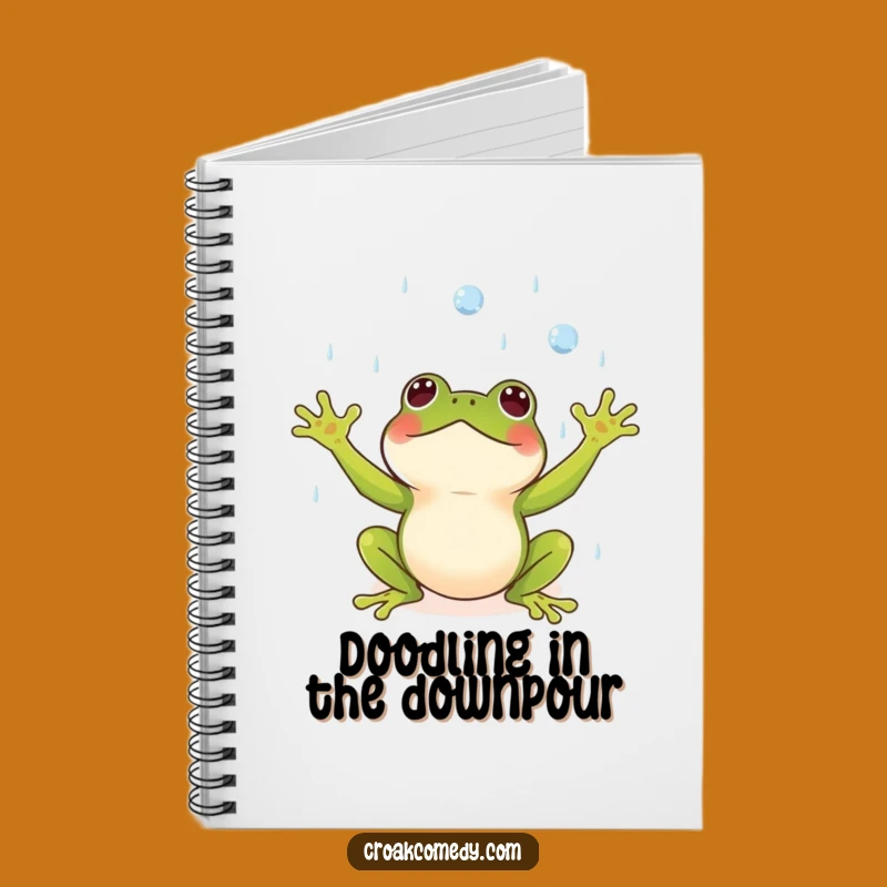 Funny Frog Rain Notebook - Jot Down Your Joyful Thoughts