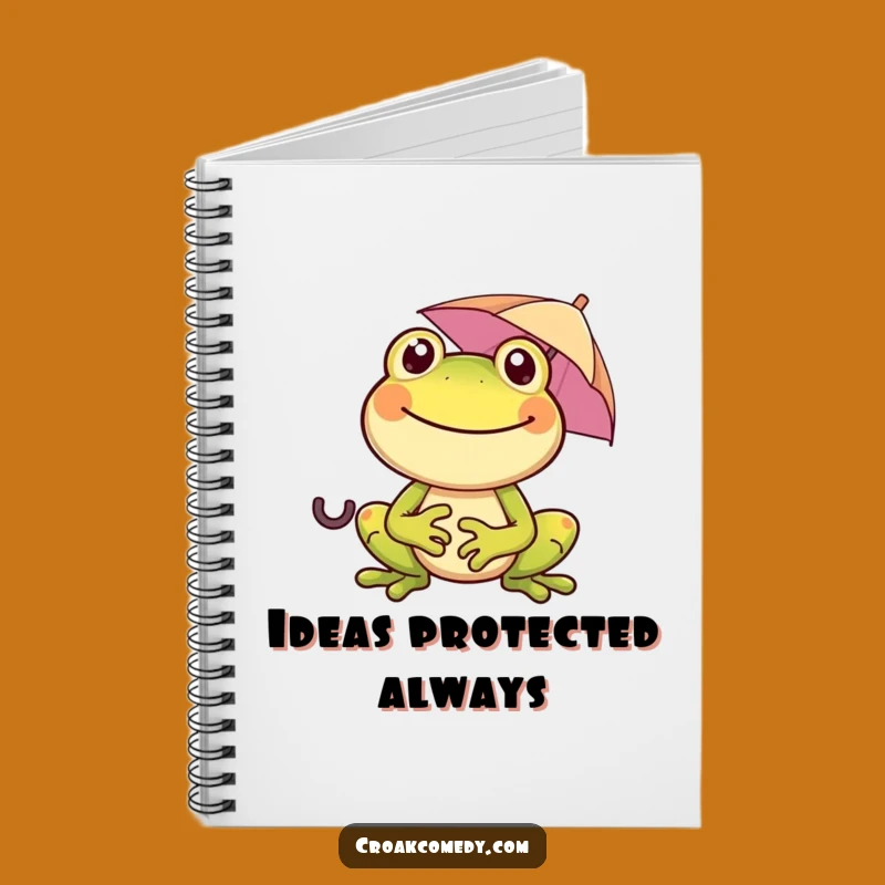 Funny Frog Umbrella Notebook - Jot Down Smiles with Amphibian Cheer!