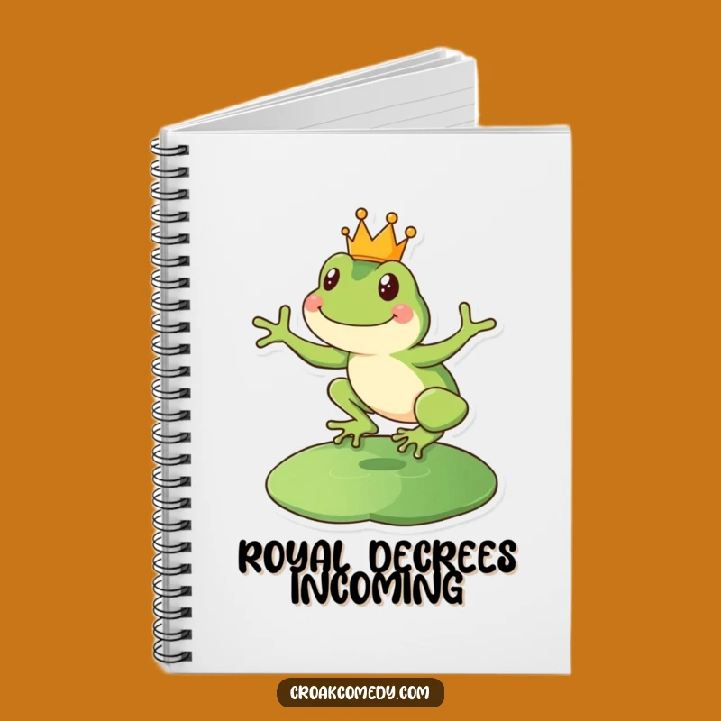 Funny Royal Frog Notebook: Happy Leaping King Amphibian Journal