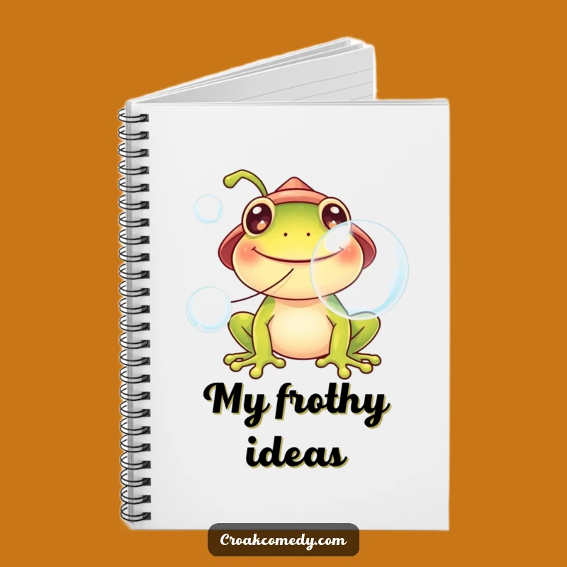 Funny Frog Hat Notebook: Bubble Blowing Journal Gift