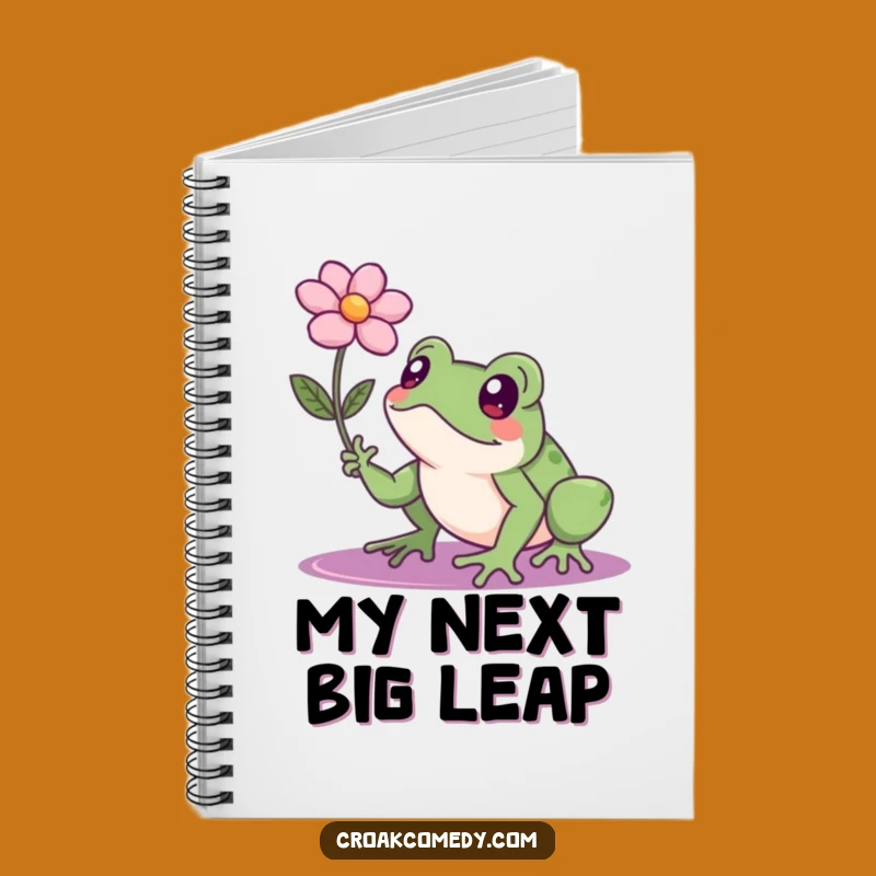 Funny Determined Frog Flower Notebook: Plan Your Success with Humor