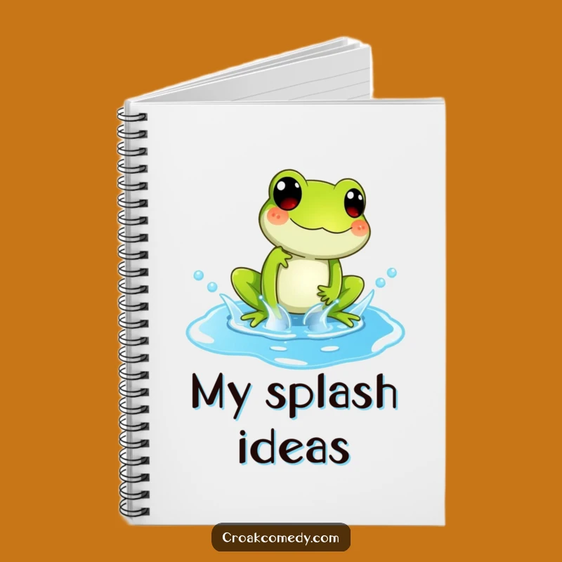 Funny Splashing Frog Notebook: Jot Down Playful Ideas with Amphibian Fun