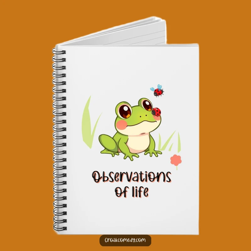 Funny Frog Notebook: Innocent Ladybug Watcher Journal, Creative Funny Gift for Dreamers