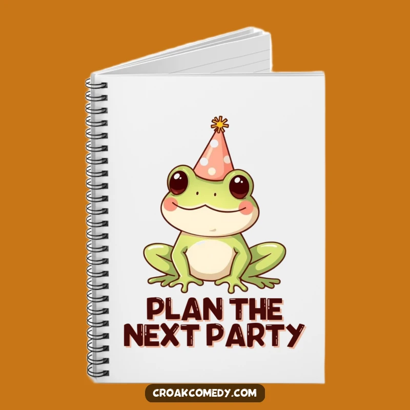 Funny Frog Party Hat Notebook - Jot Down Celebratory Ideas with Flair