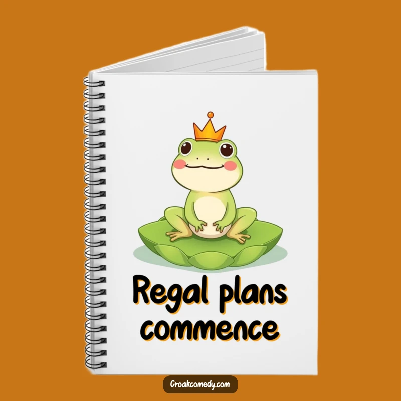 Funny Frog King Notebook: Cheerful Crowned Amphibian Journal for Regal Notes!