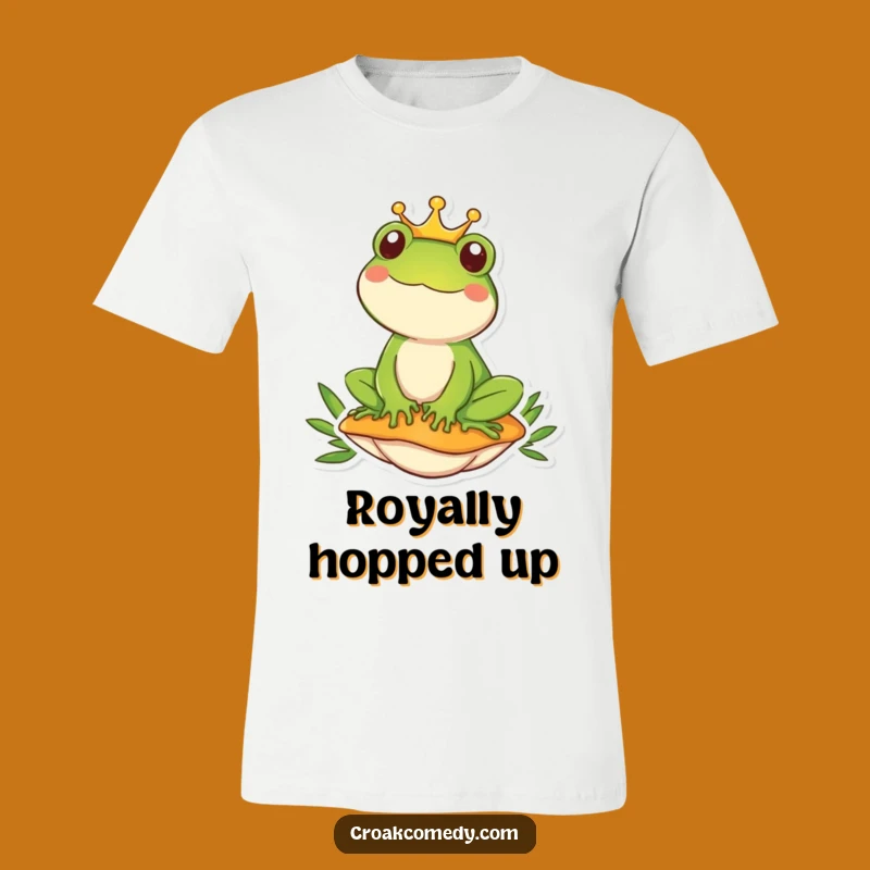 Funny Royal Frog Crown T-Shirt: Hilarious & Regal Froggy Apparel for a Laugh!