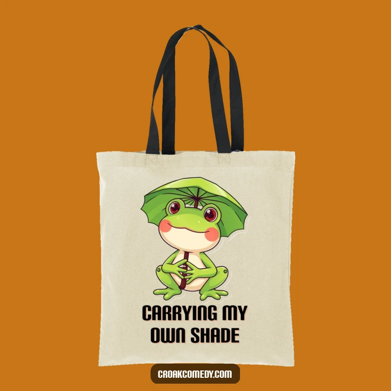 Funny Frog Lily Pad Umbrella Tote Bag: Carry Your Essentials with Whimsical Cheer