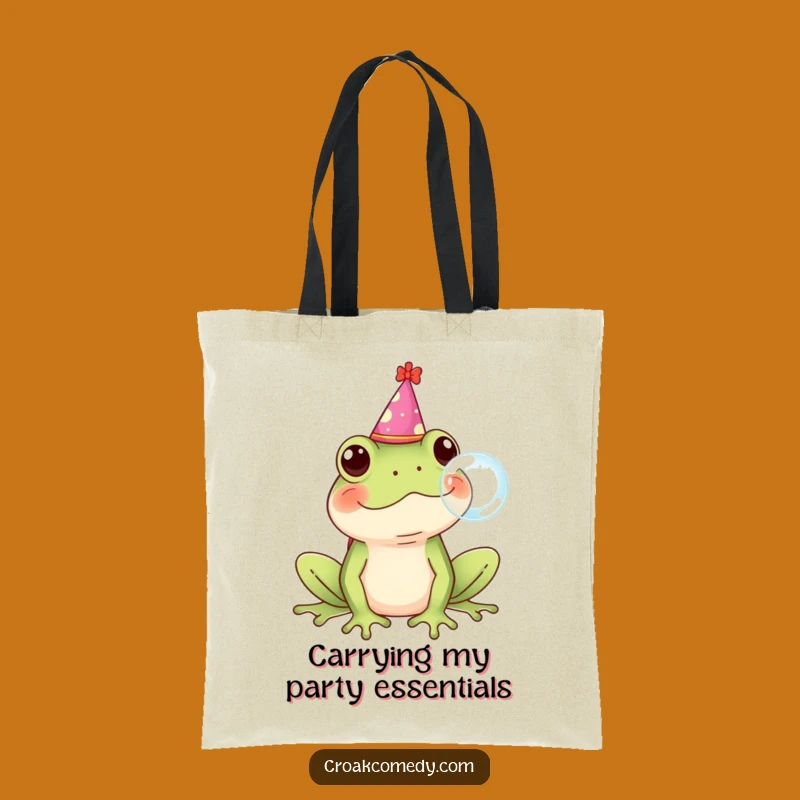 Funny Frog Party Tote Bag - Durable & Hilarious Gift for Frog Lovers